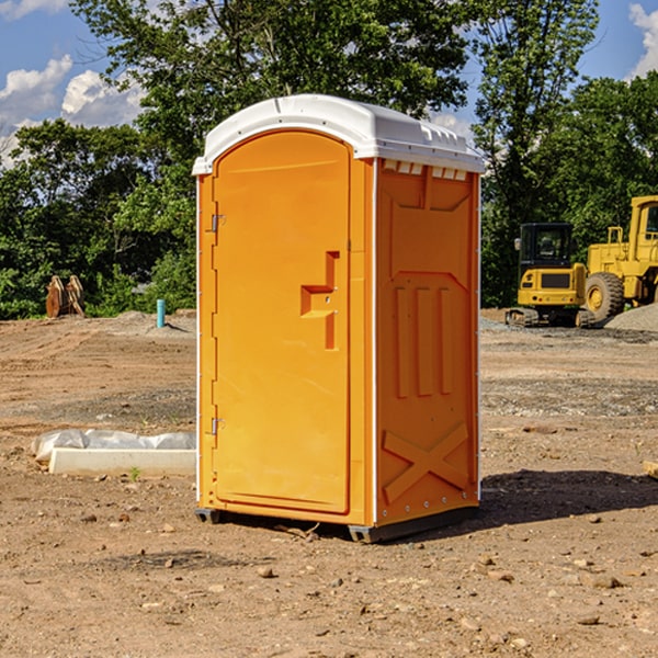 how often are the porta potties cleaned and serviced during a rental period in McBain